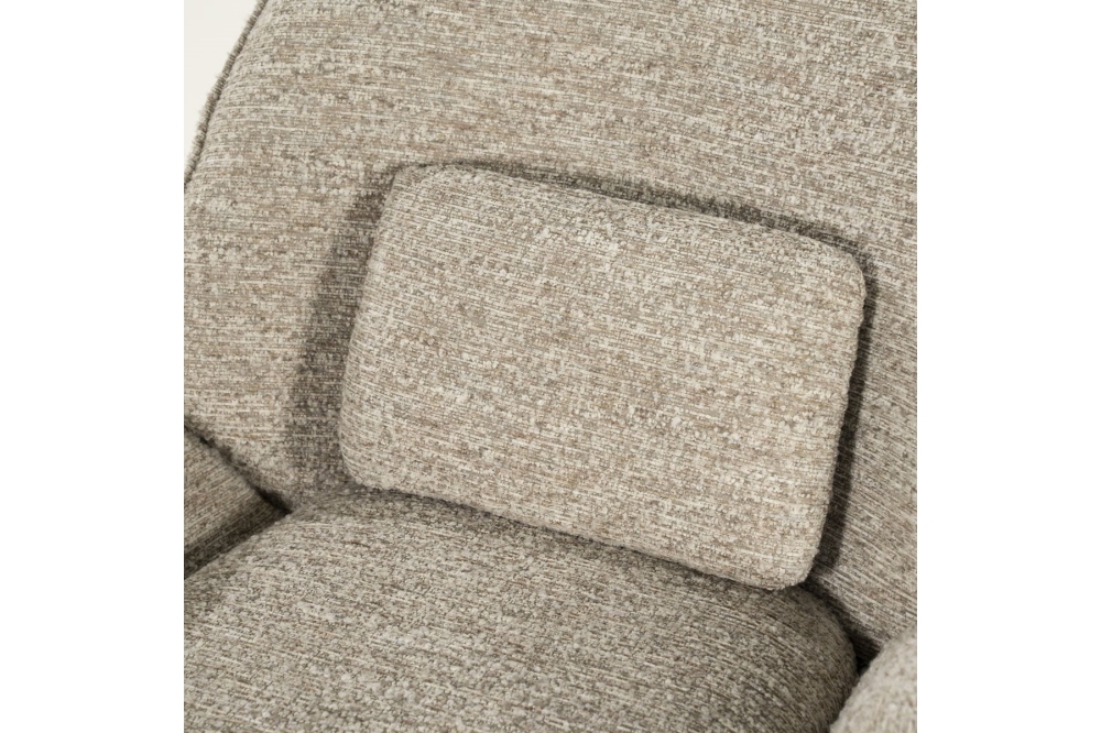 Eleonora Fauteuil Ryan met Hocker - Taupe Zora - Afbeelding 2