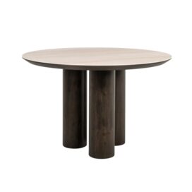 Richmond Interiors Ronde Eettafel Ritz - Eiken Travertine Ceramic 120cm