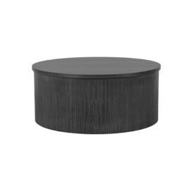 LABEL51 Ronde Salontafel Oliva – Zwart Eiken 70x30cm