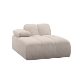 Woood Mojo Chaise Longue Element Links - Ribstof Ecru