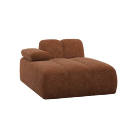 Woood Mojo Chaise Longue Element Links Wollig Roestbruin