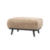 Woood Statement Hocker - Chenille Velvet Perzik Roze