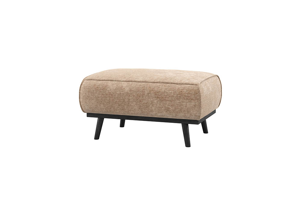Woood Statement Hocker - Chenille Velvet Perzik Roze