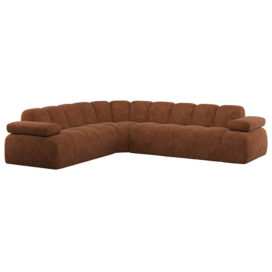 Woood Mojo Hoekbank Links - Wollig Roestbruin