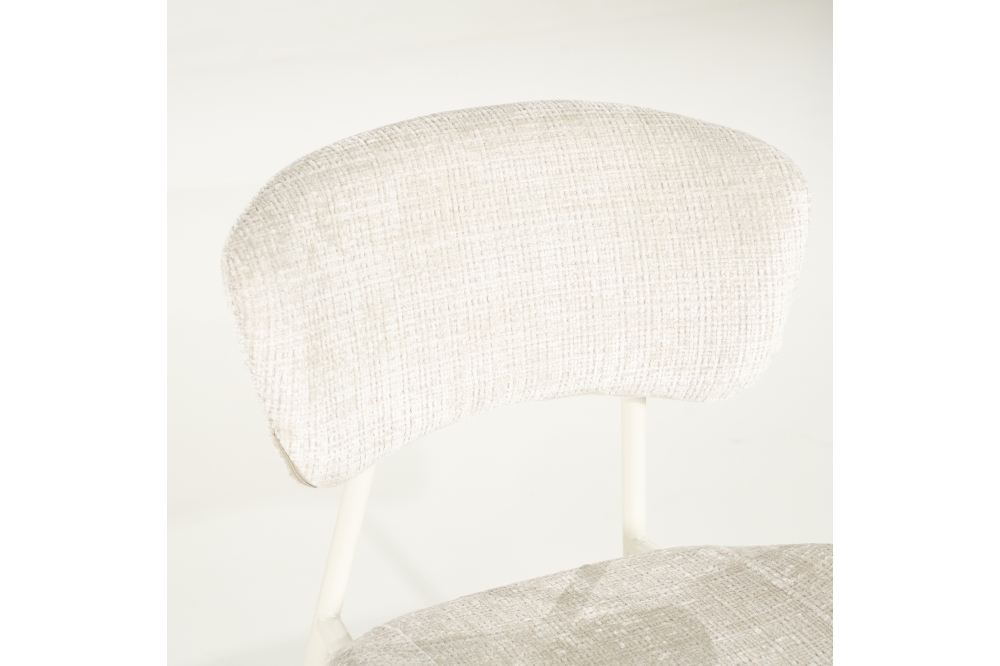 By-Boo Eetkamerstoel Dare - Beige Chenille - Afbeelding 2