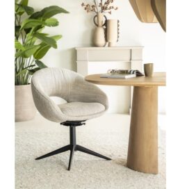 Alternative view of Eleonora Draaibare Eetkamerstoel Nol - Beige Tova