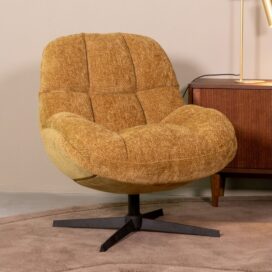Alternative view of LABEL51 Draaifauteuil Huxley - Stof Elite Mosterd