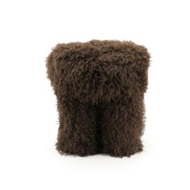 By-Boo Poef Krukje Doodly - Donkerbruin 40cm