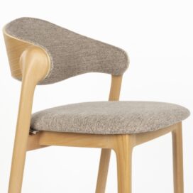 Alternative view of Dutchbone Counterstoel Babington - Natural Gestoffeerde Zitting (Zithoogte 65cm)