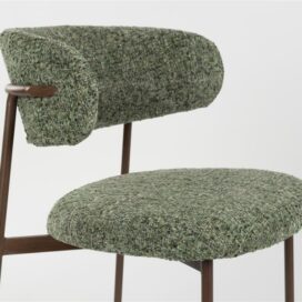 Alternative view of Hip District Eetkamerstoel Claes - Groen Stof Bruin Metalen Onderstel