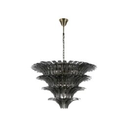 Alternative view of Richmond Interiors Hanglamp Cyrah - Zwart Glas Metaal 62x97cm