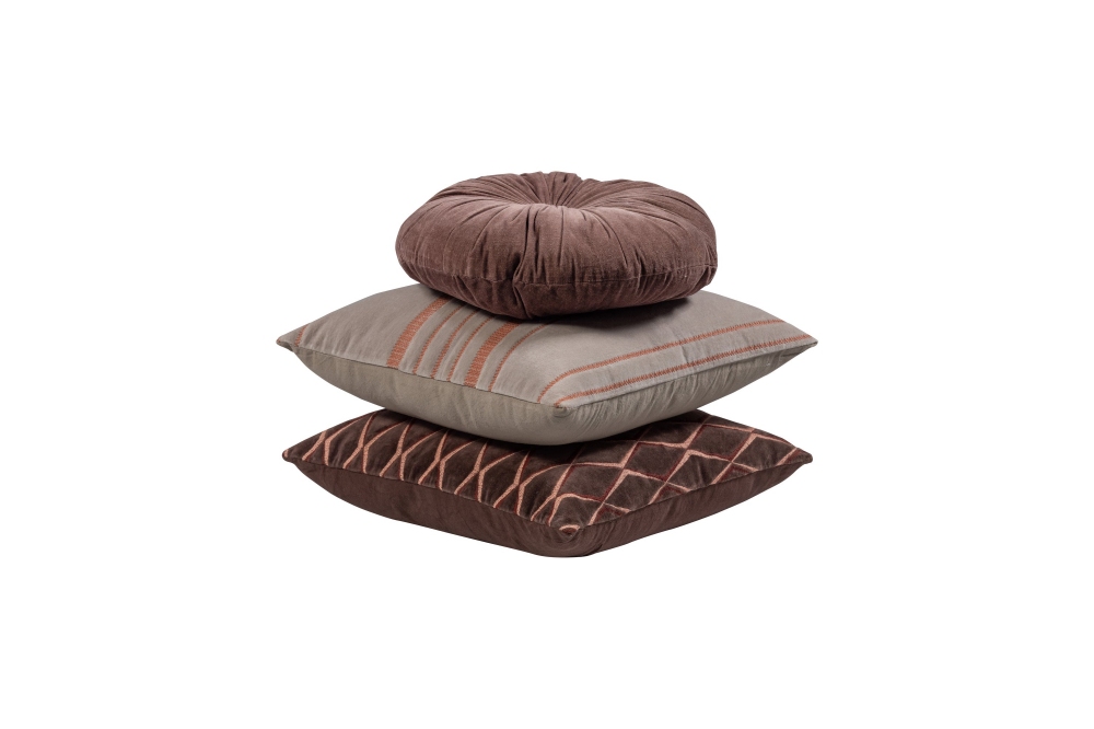 Woood Aziz Kussens (Set van 3) - Bruin/Naturel