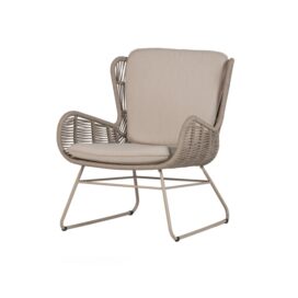 Woood Grace Outdoor Tuin Loungestoel - Staal Touw Zand