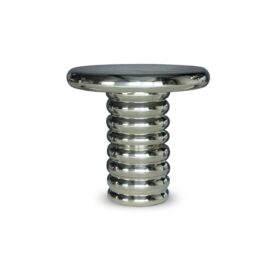 By-Boo Bijzettafel Chromeo - Metaal Chrome 43x41cm