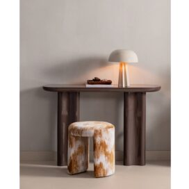 Alternative view of Woood Evara Wandtafel/Sidetable - Hout Hoogglans Donkerbruin 120cm