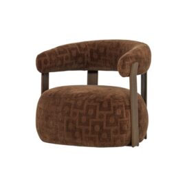 Woood Foon Fauteuil - 3D Structuurstof Bruin