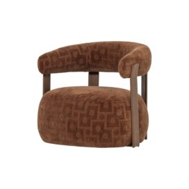 Woood Foon Fauteuil - 3D Structuurstof Bruin