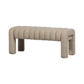 Woood Frex Gestoffeerd Bankje - Boucle Bruin 110cm