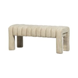 Woood Frex Gestoffeerd Bankje - Boucle Naturel 110cm