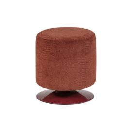 Woood Islen Poef Draaibaar - Boucle Bordeauxrood Burgundy 47x39cm