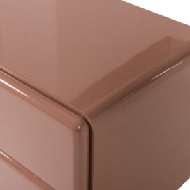 Alternative view of Woood Lustra Ladekast 2-Lades Nachtkastje - Hout Hoogglans Oudroze 43x57cm