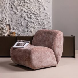 Alternative view of Woood Nomu Fauteuil - Craquele Velvet Lichtroze