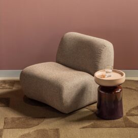 Alternative view of Woood Nomu Fauteuil - Grove Chenille Lichtbruin