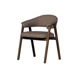Woood Tunar Eetkamerstoel - Eikenhout Fling Stof Bruin