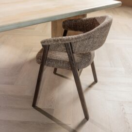 Alternative view of Woood Tunar Eetkamerstoel - Eikenhout Fling Stof Bruin