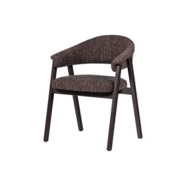 Woood Tunar Eetkamerstoel - Eikenhout Fling Stof Donkerbruin