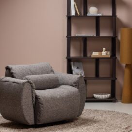 Alternative view of Woood Vloerkleed Rond Efia - Bruin Melange Wol Katoen 200cm