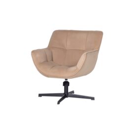 Woood Wibo Draaifauteuil - Mat Velvet Zand