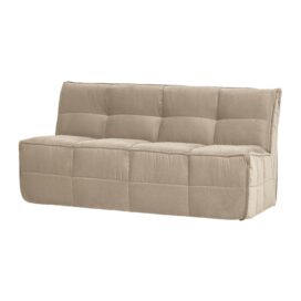 vtwonen Cluster Eetbankje met Rugleuning - Velvet Zacht Beige 164cm