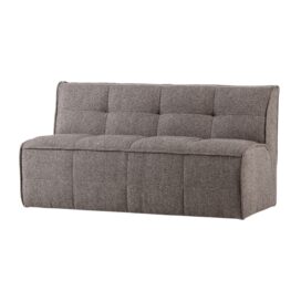 vtwonen Cluster Eetbankje met Rugleuning - Boucle Middenbruin 164cm