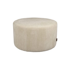 Dutchbone Poef Rocca - Latte Geweven Stof 70cm