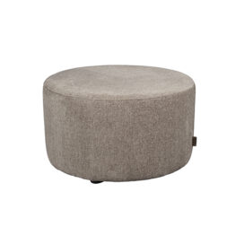 Dutchbone Poef Rocca - Cappuccino Geweven Stof 70cm