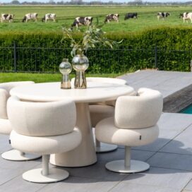 Alternative view of Richmond Interiors Draaibare Outdoor Eetkamerstoel Mason - Beige Alpine