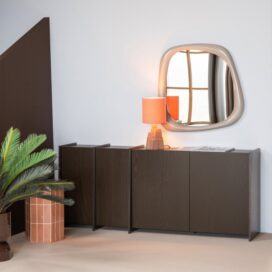 Alternative view of Woood Brock Dressoir – Essen Fineer Middenbruin 200cm