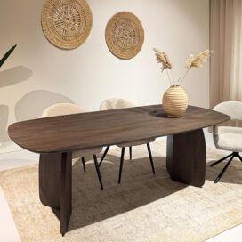 Alternative view of Livingfurn Deens Ovale Eettafel Trevor - Mangohout Bruin 220x105cm