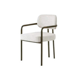 Livingfurn Eetkamerstoel Milan - Geweven Stof Beige