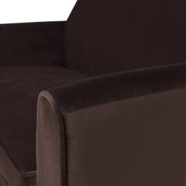 Alternative view of Woood Mini Bankje Rocco 2-Zits - Fluweel Donkerbruin 150cm