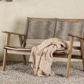 Pactor Home Little John 2-Zits Outdoor Tuinbank - Touwbekleding Acaciahout 120cm