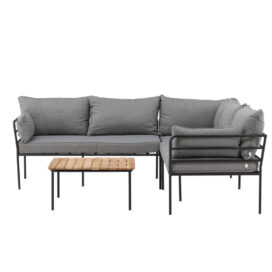 Alternative view of Pactor Home Penh Outdoor Sofa Set – Hoekbank 198x198cm en Tafel Zwart Grijs