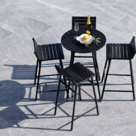 Alternative view of Pactor Home Mexico Outdoor Bar Set - 4 Krukken en Bartafel 95x65cm Acaciahout Zwart