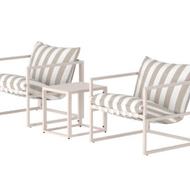 Alternative view of Pactor Home Messina Outdoor Loungeset - 2 Stoelen en Tafel Beige Strepen