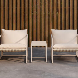 Pactor Home Messina Outdoor Loungeset - 2 Stoelen en Tafel Beige