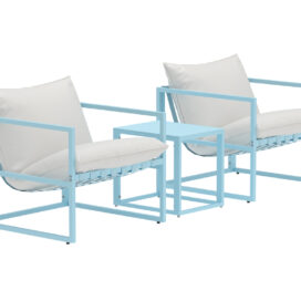 Alternative view of Pactor Home Messina Outdoor Loungeset - 2 Stoelen en Tafel Lichtblauw