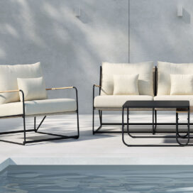Alternative view of Pactor Home Palazzo Outdoor Sofa Set - Bank, 2 Stoelen en 2 Tafels Beige Zwart