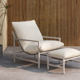 Pactor Home Corso Outdoor Loungestoel – met Hocker Beige