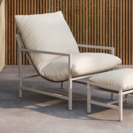Alternative view of Pactor Home Corso Outdoor Loungestoel – met Hocker Beige